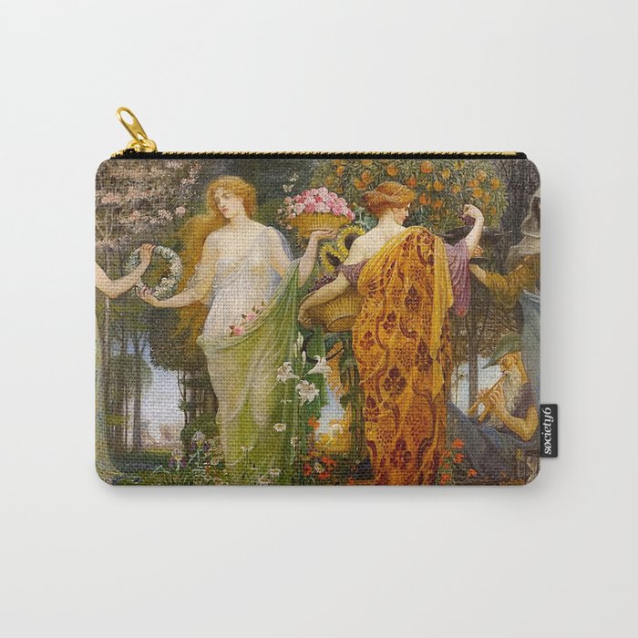 A Masque of Four Seasons by Walter Crane Carry All Pouch Gallery Image 1