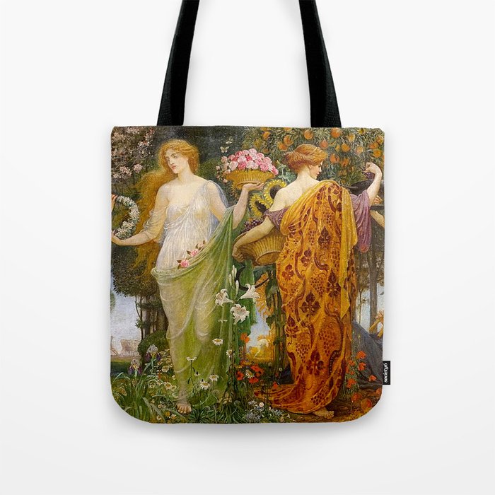 A Masque of Four Seasons by Walter Crane Tote Bag Gallery Image 1
