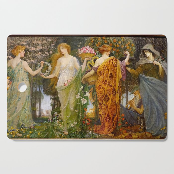 A Masque of Four Seasons by Walter Crane Cutting Board Gallery Image 1