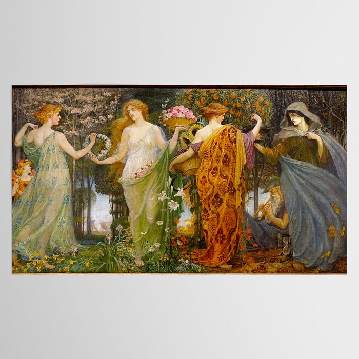 A Masque of Four Seasons by Walter Crane Tablecloth Gallery Image 2