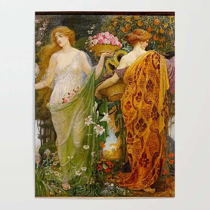 A Masque of Four Seasons by Walter Crane Poster Gallery Image 1