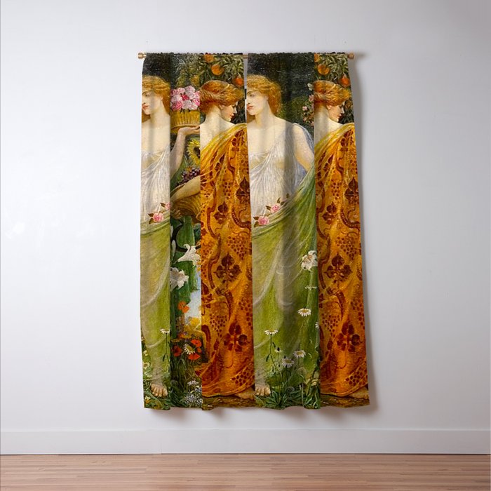 A Masque of Four Seasons by Walter Crane Window Curtain Gallery Image 3