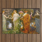 A Masque of Four Seasons by Walter Crane Outdoor Rug Gallery Image 1