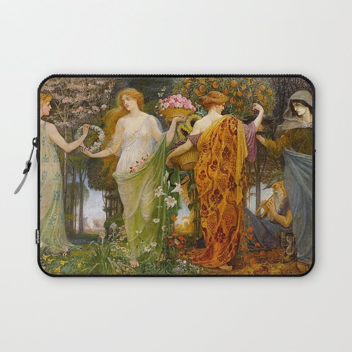 A Masque of Four Seasons by Walter Crane Laptop Sleeve Gallery Image 1