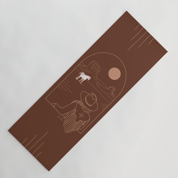 Lost Pony in Burnt Clay Yoga Mat Gallery Image 1
