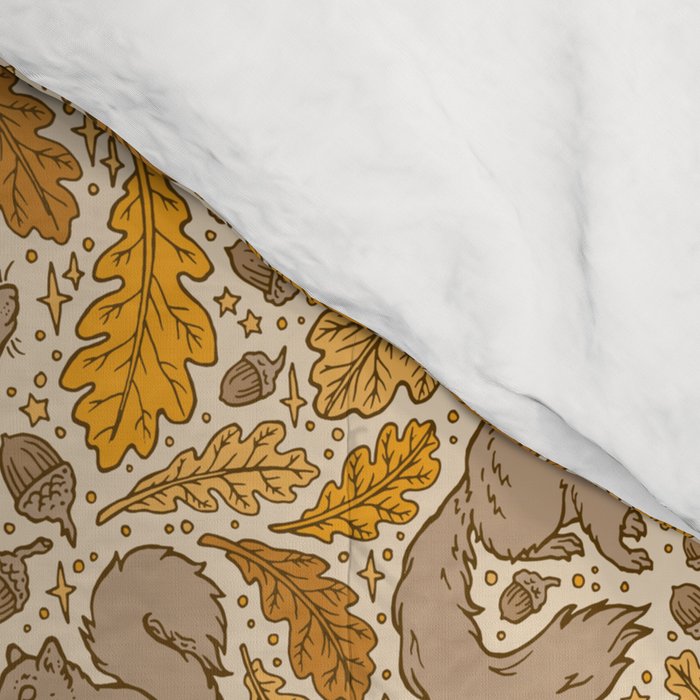 Oak & Squirrels | Autumn Yellows Palette Comforter Gallery Image 4