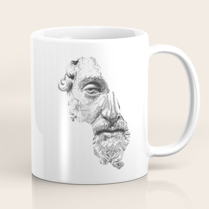 MARCUS AURELIUS ANTONINUS AUGUSTUS / black / white Coffee Mug Gallery Image 1