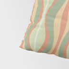 Hourglass Midcentury Modern Abstract Pattern in Sage Green and Apricot Pillow Sham Gallery Image 4