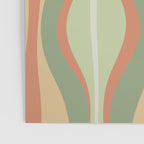 Hourglass Midcentury Modern Abstract Pattern in Sage Green and Apricot Poster Gallery Image 3