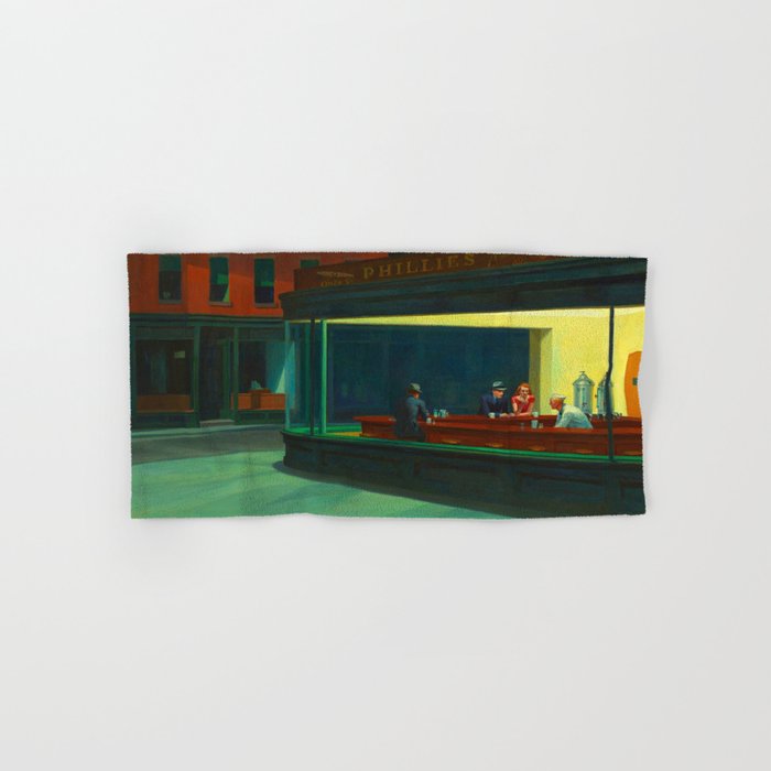 Edward Hopper - Night Hawks Bath Towel Gallery Image 1