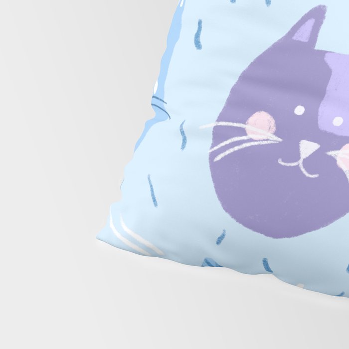 Little blue cats Pillow Sham Gallery Image 4