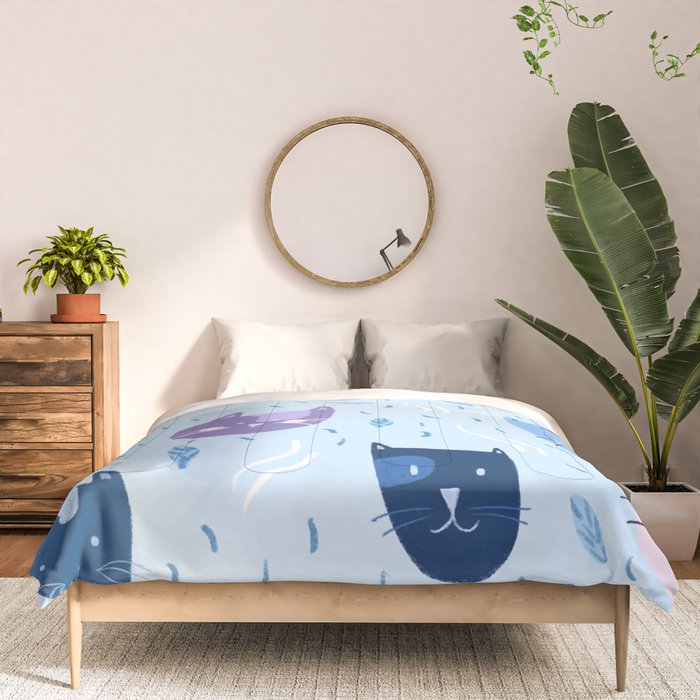 Little blue cats Comforter Gallery Image 3