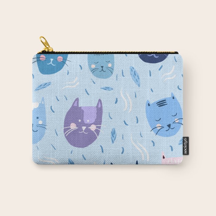 Little blue cats Carry All Pouch Gallery Image 1