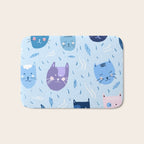 Little blue cats Bath Mat Gallery Image 1