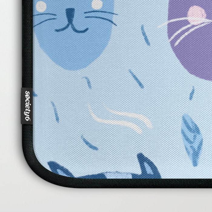 Little blue cats Laptop Sleeve Gallery Image 3