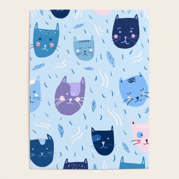 Little blue cats Poster Gallery Image 4