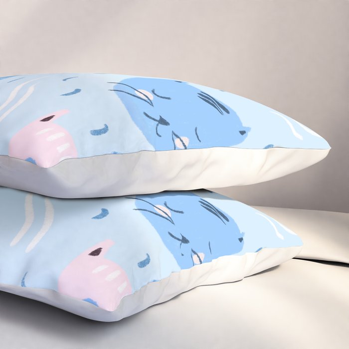 Little blue cats Pillow Sham Gallery Image 3