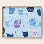 Little blue cats Serving Tray Gallery Image 1