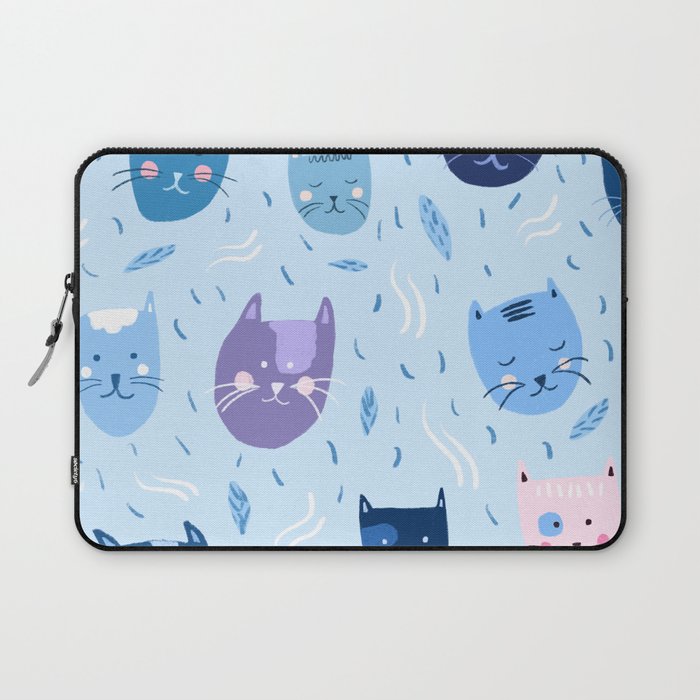 Little blue cats Laptop Sleeve Gallery Image 1