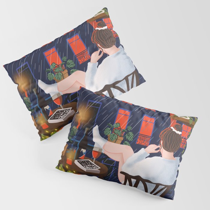 Rainy night Pillow Sham Gallery Image 3
