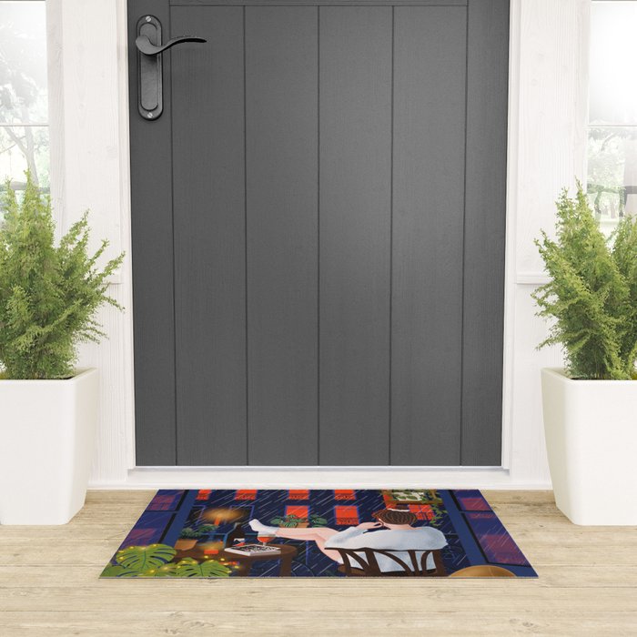 Rainy night Welcome Mat Gallery Image 3