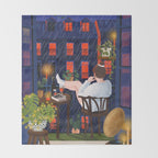 Rainy night Throw Blanket Gallery Image 2