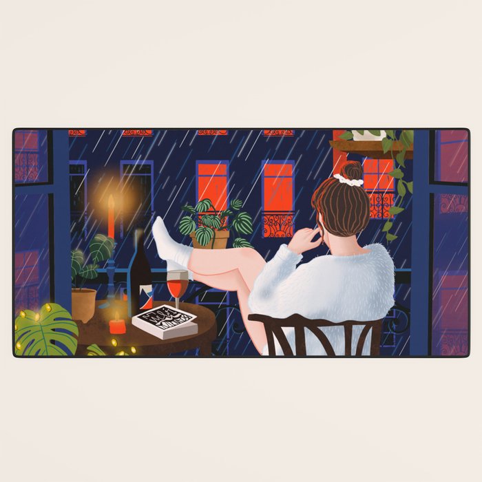 Rainy night Desk Mat Gallery Image 3