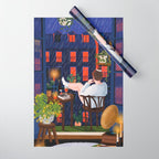 Rainy night Wrapping Paper Gallery Image 1