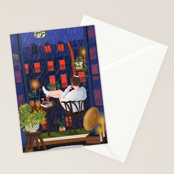 Rainy night Stationery Card Gallery Image 2