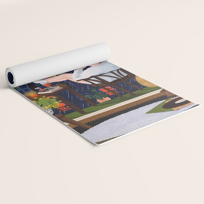 Rainy night Yoga Mat Gallery Image 2