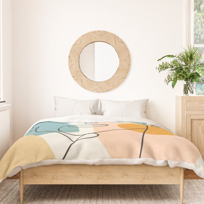 Abstract Face 25 Duvet Cover Gallery Image 3
