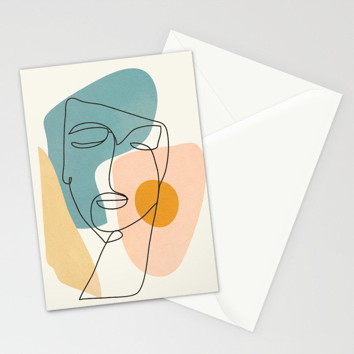 Abstract Face 25 Stationery Card Gallery Image 2
