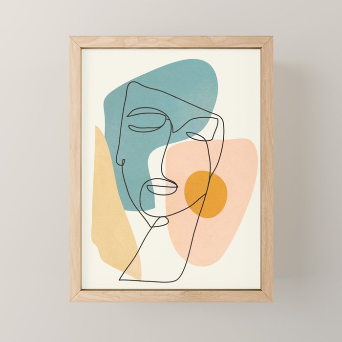 Abstract Face 25 Mini Art Print Gallery Image 1