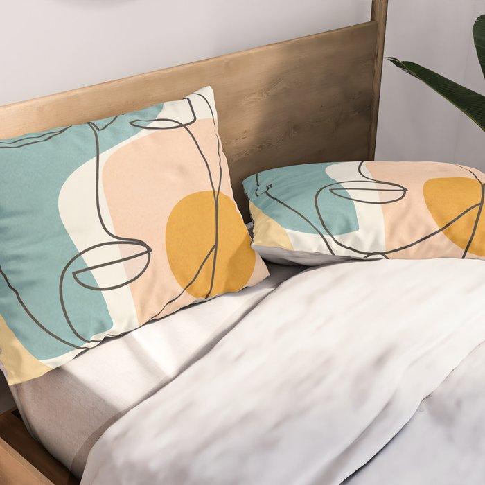 Abstract Face 25 Pillow Sham Gallery Image 2