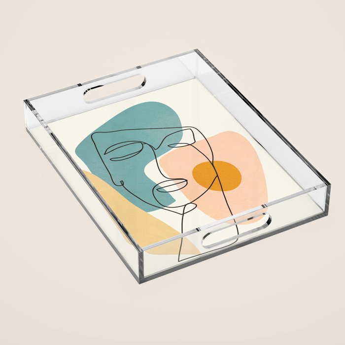 Abstract Face 25 Acrylic Tray Gallery Image 1