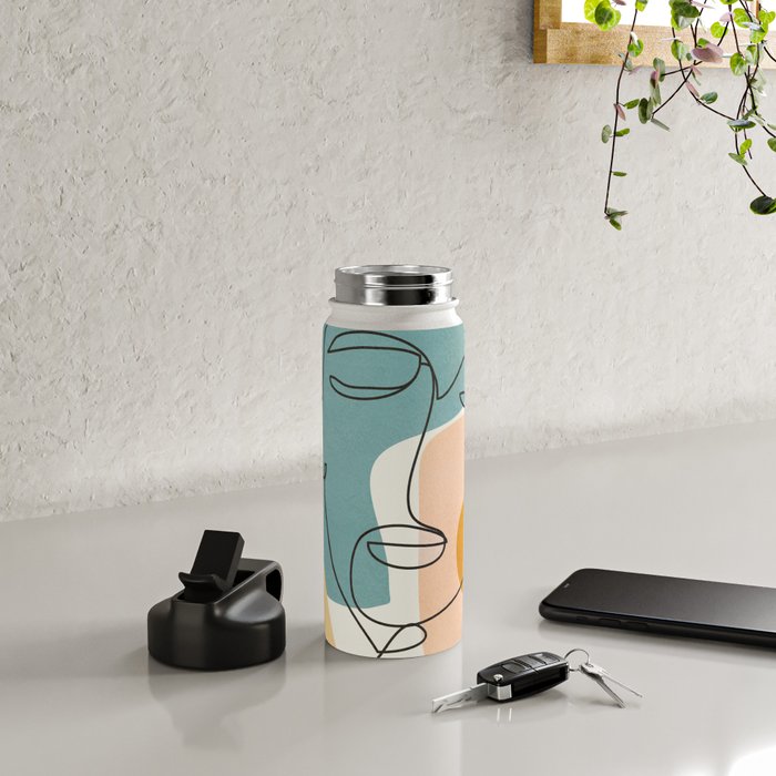 Abstract Face 25 Water Bottle Gallery Image 4