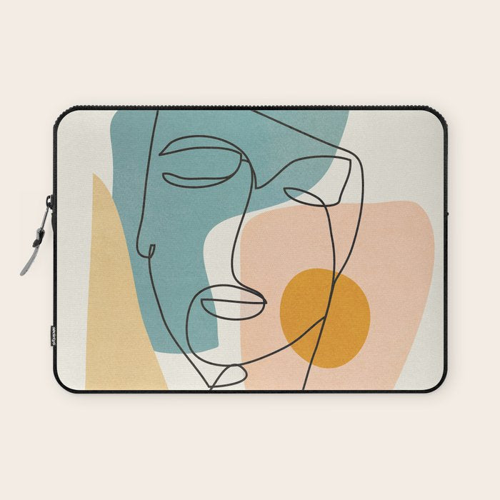 Abstract Face 25 Laptop Sleeve Gallery Image 1