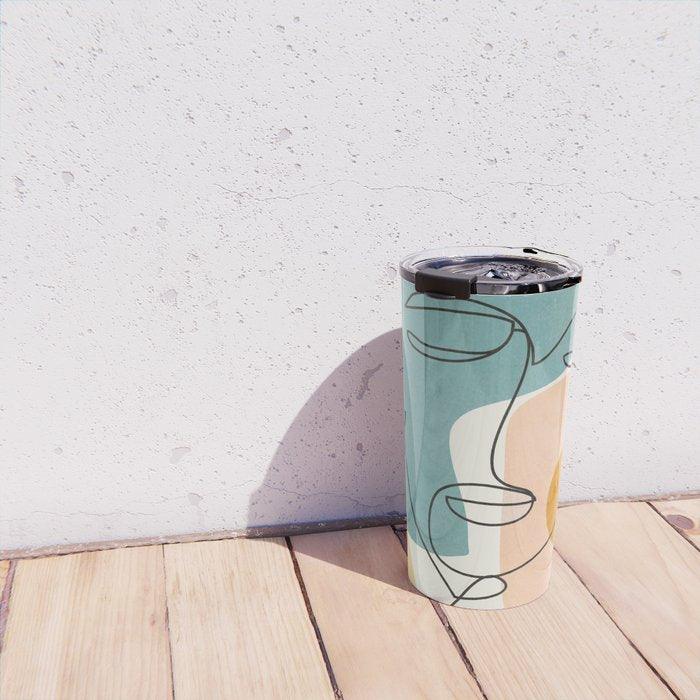 Abstract Face 25 Travel Mug Gallery Image 4
