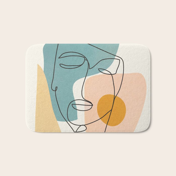 Abstract Face 25 Bath Mat Gallery Image 1