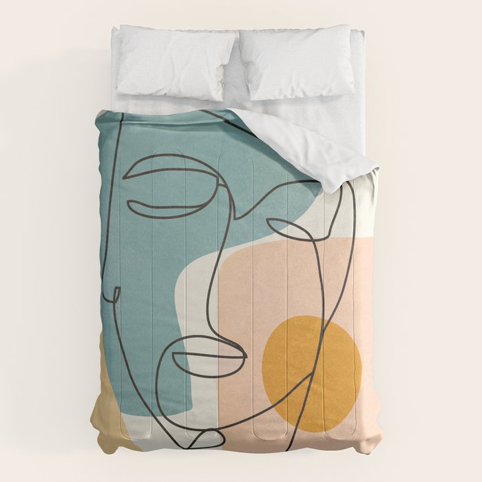 Abstract Face 25 Comforter Gallery Image 6