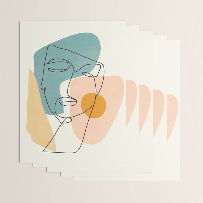 Abstract Face 25 Wrapping Paper Gallery Image 3