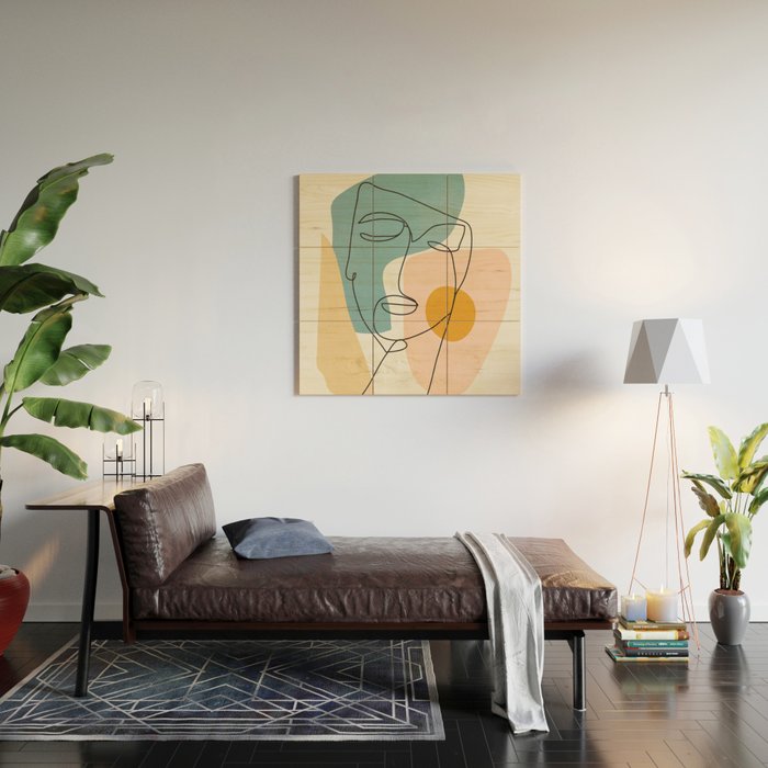 Abstract Face 25 Wood Wall Art Gallery Image 2