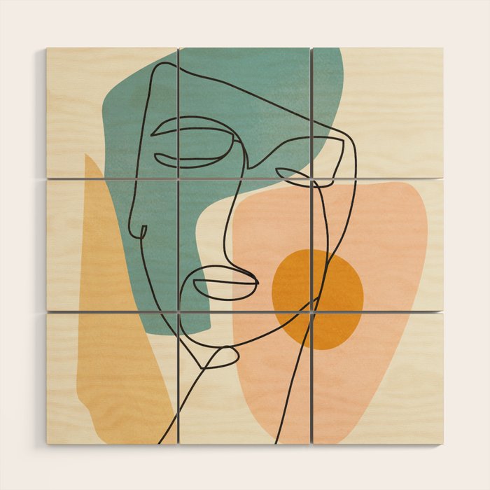Abstract Face 25 Wood Wall Art Gallery Image 1