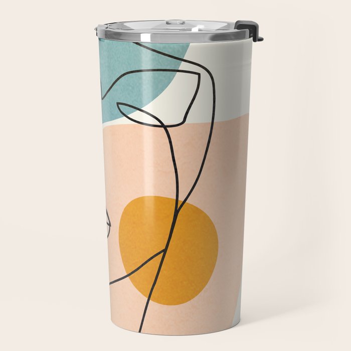 Abstract Face 25 Travel Mug Gallery Image 2