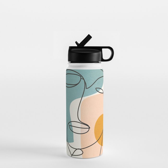 Abstract Face 25 Water Bottle Gallery Image 1