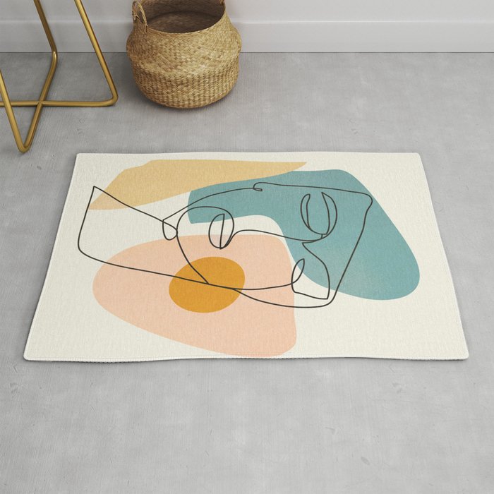 Abstract Face 25 Rug Gallery Image 1