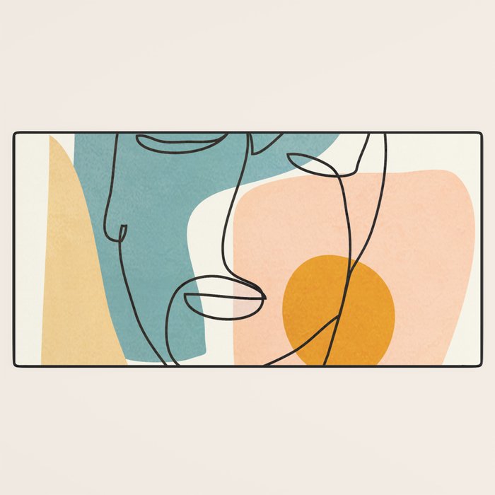 Abstract Face 25 Desk Mat Gallery Image 3