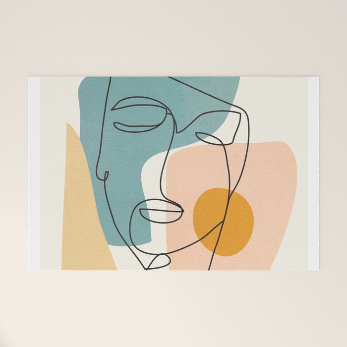 Abstract Face 25 Welcome Mat Gallery Image 1