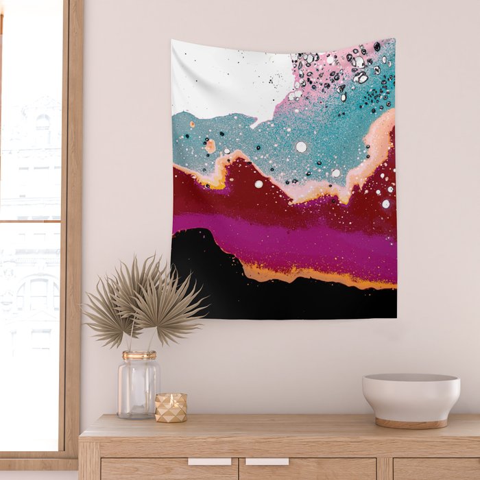 Logic Drowned In a Sea Of Emotion #digitalart #graphicdesign Wall Tapestry Gallery Image 2