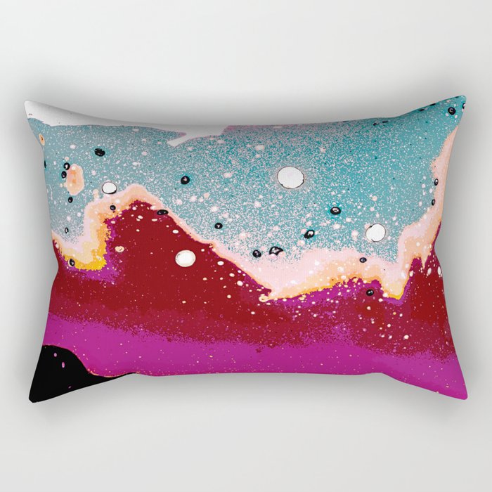 Logic Drowned In a Sea Of Emotion #digitalart #graphicdesign Rectangular Pillow Gallery Image 1